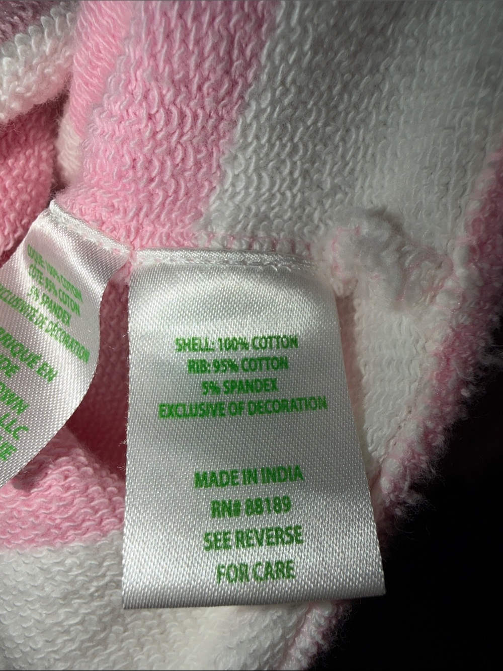 Lilly Pulitzer Pink & White Striped Palm Embroidered Sweatshirt - Picture 6 of 6